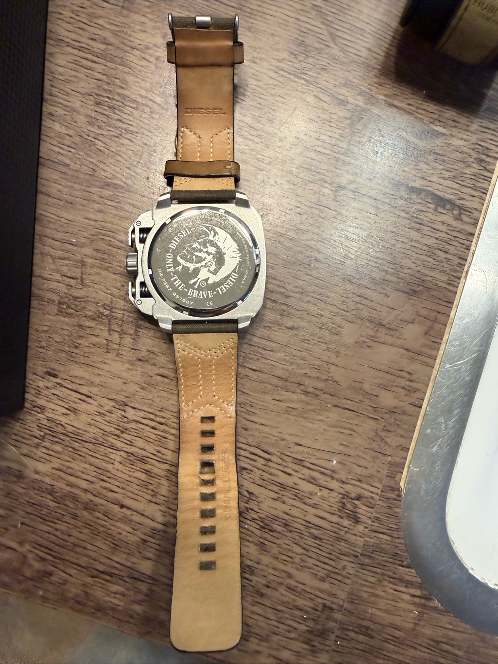 Diesel Army Green Khaki Dial Stainless Steel Chronograph Watch - Picture 6 of 11